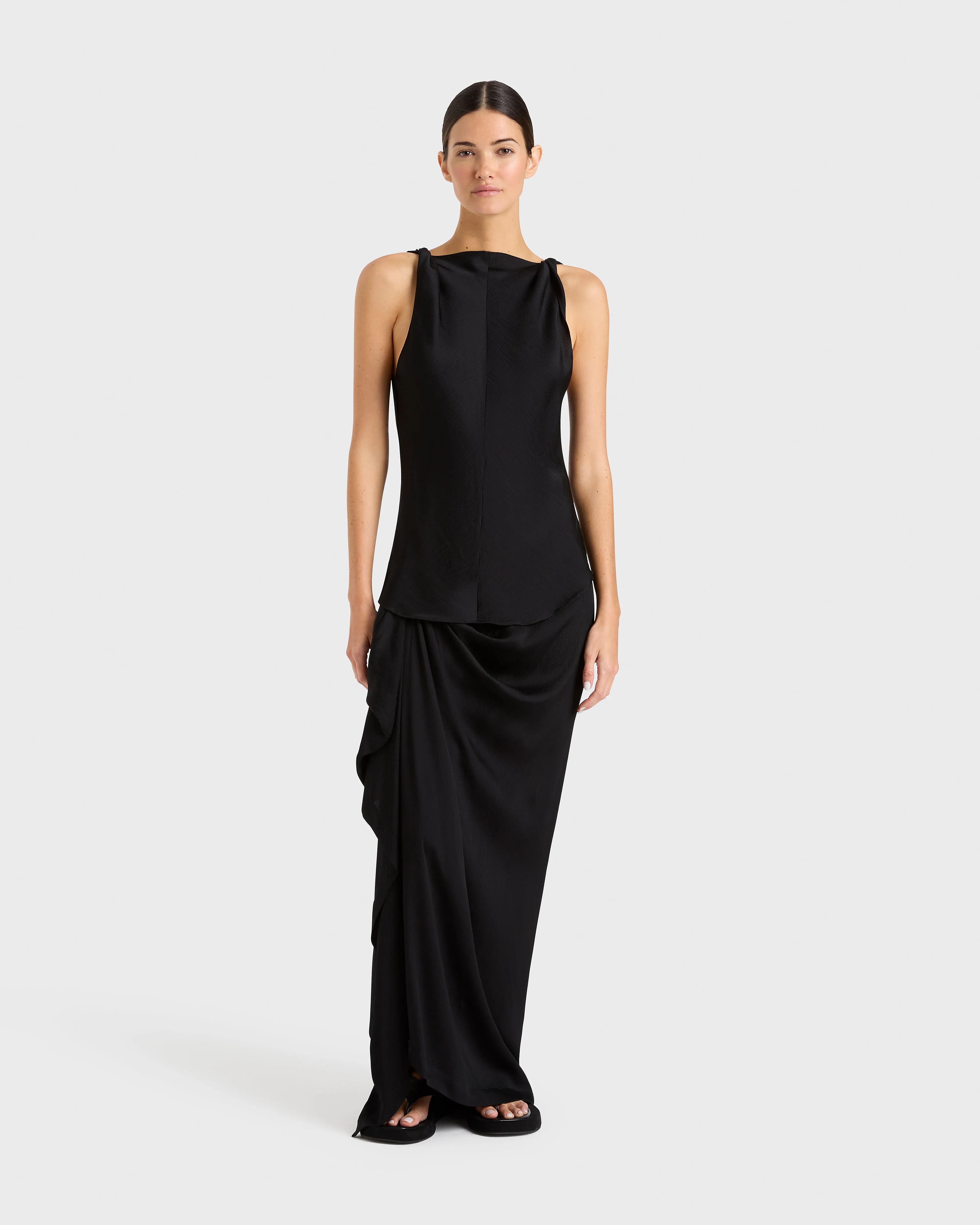 Ardea Draped Skirt - Black