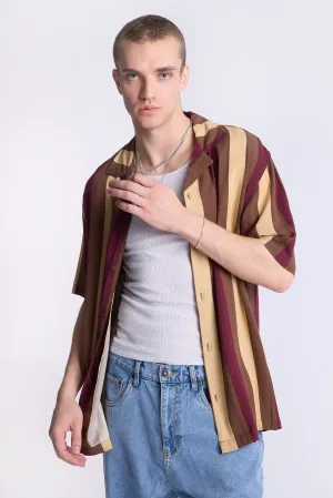 Arsenic Mens Striped Button-Up
