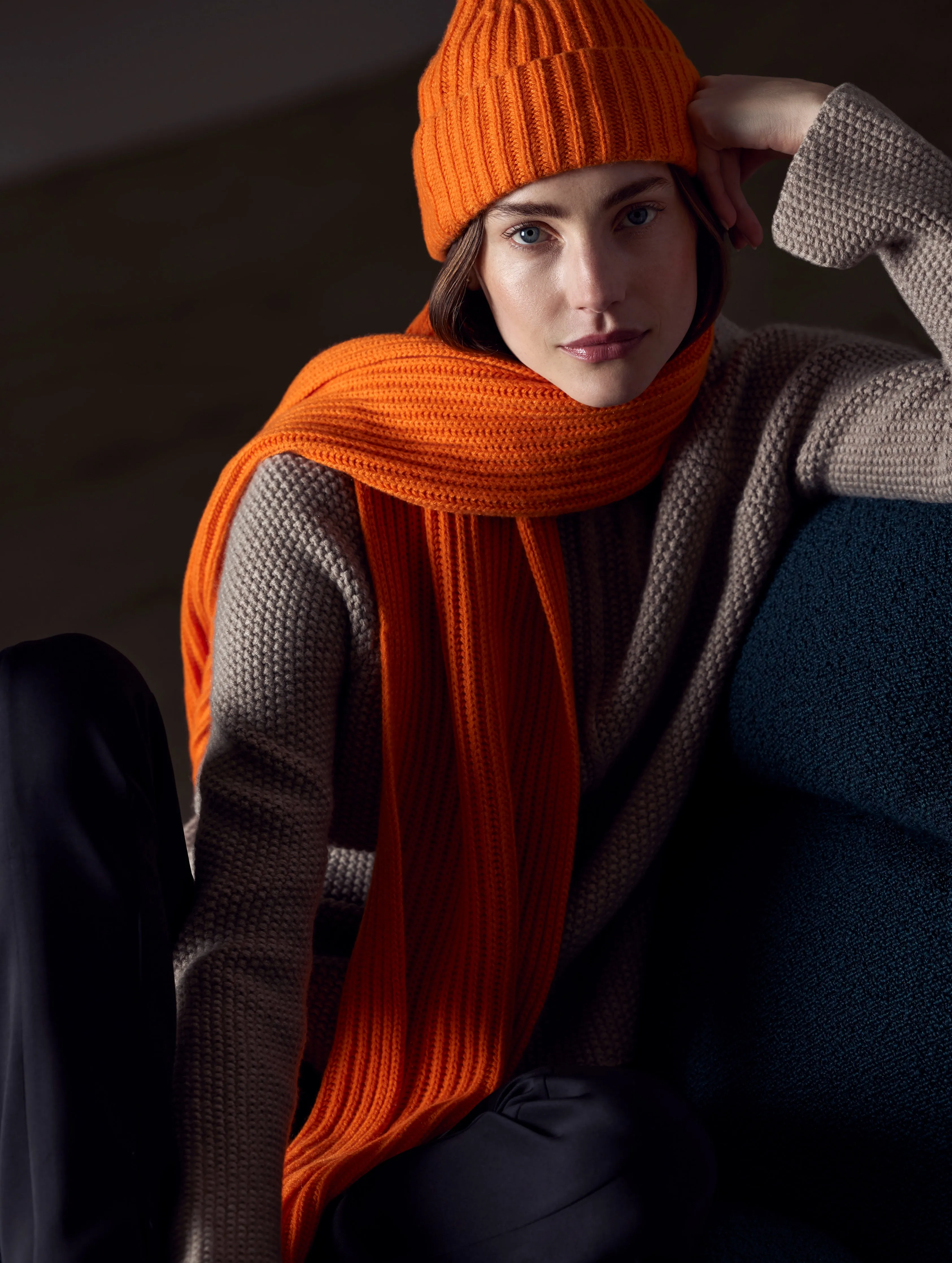 Cashmere Hat - Bitter Orange
