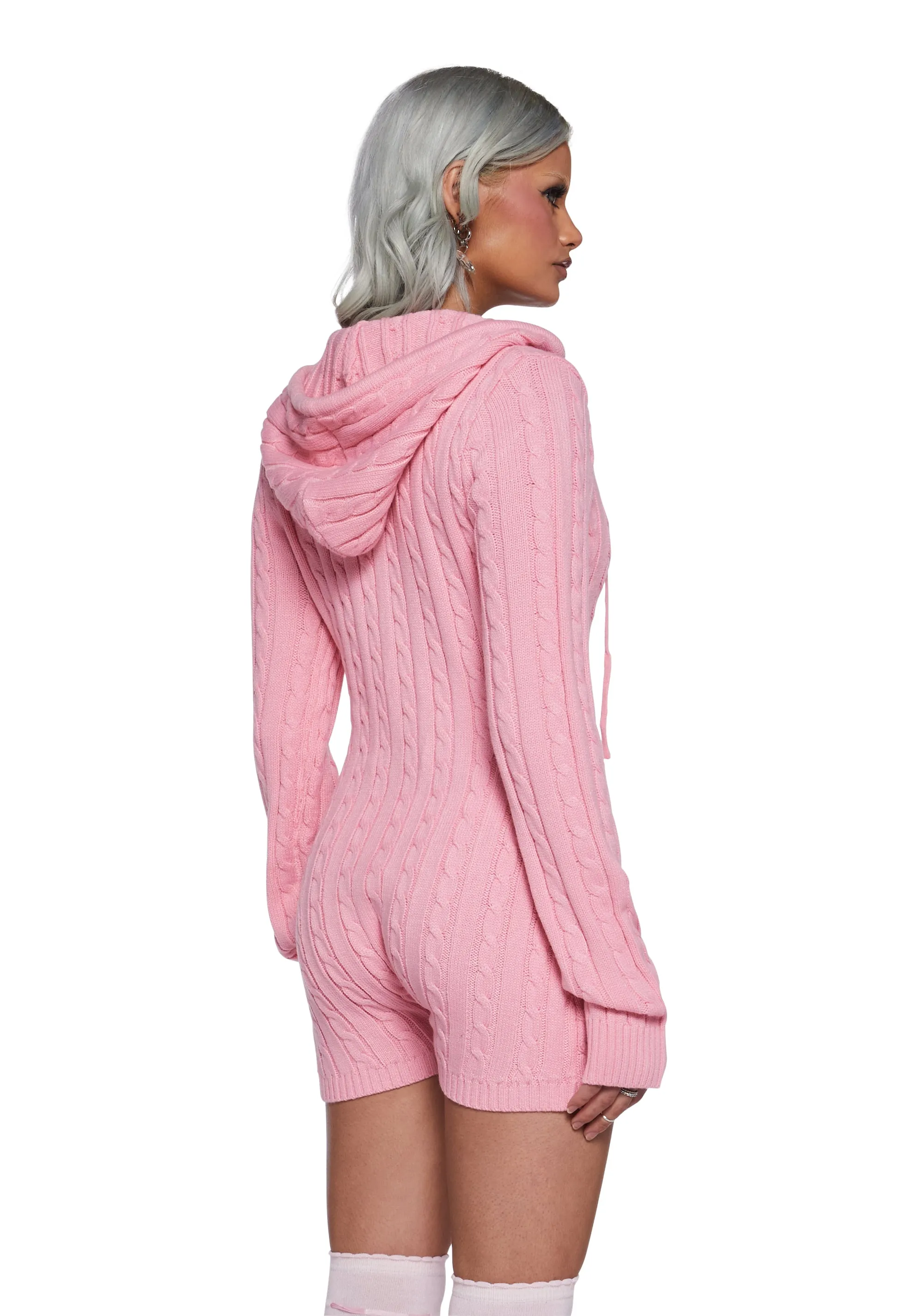 Cozy Bliss Cable Knit Romper