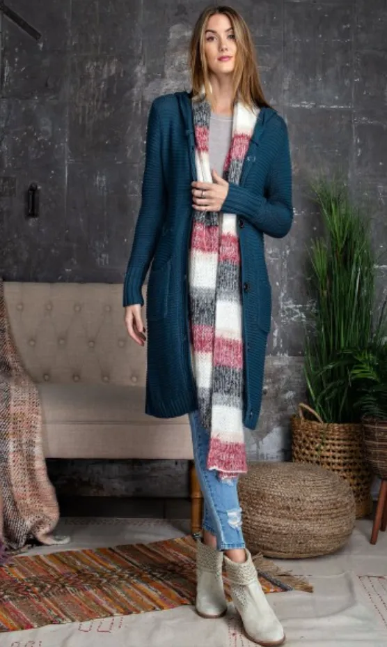 Faded Teal Cozy Cardigan