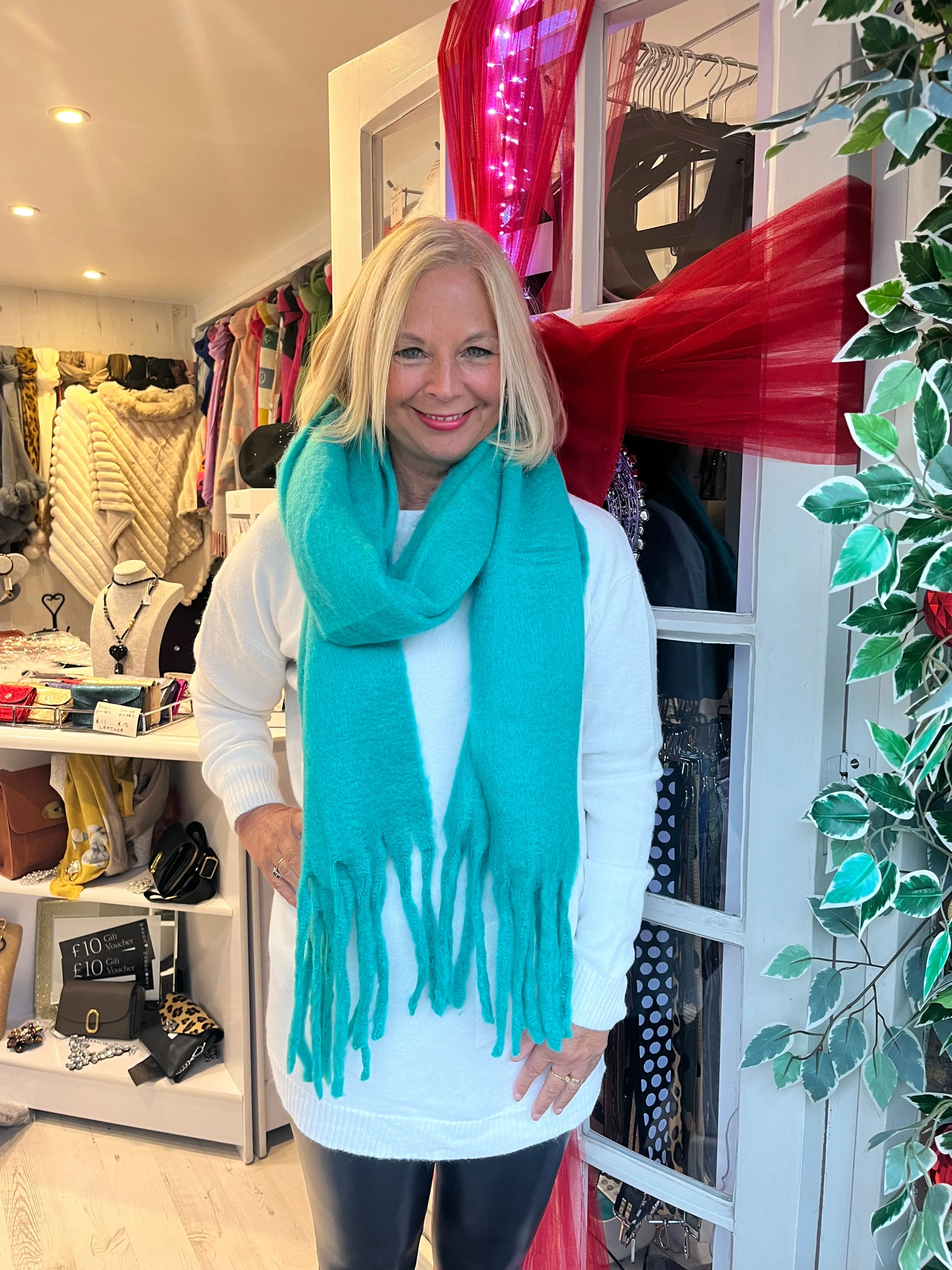 Fluffy Fringed Scarf