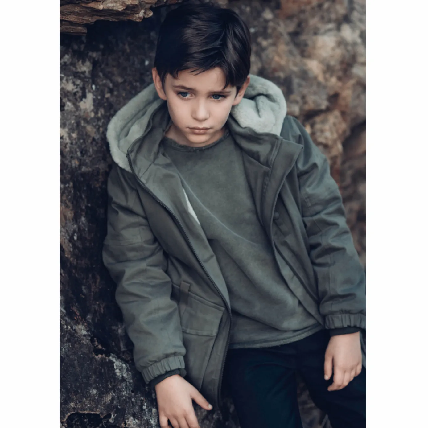 Hooded Denim Coat