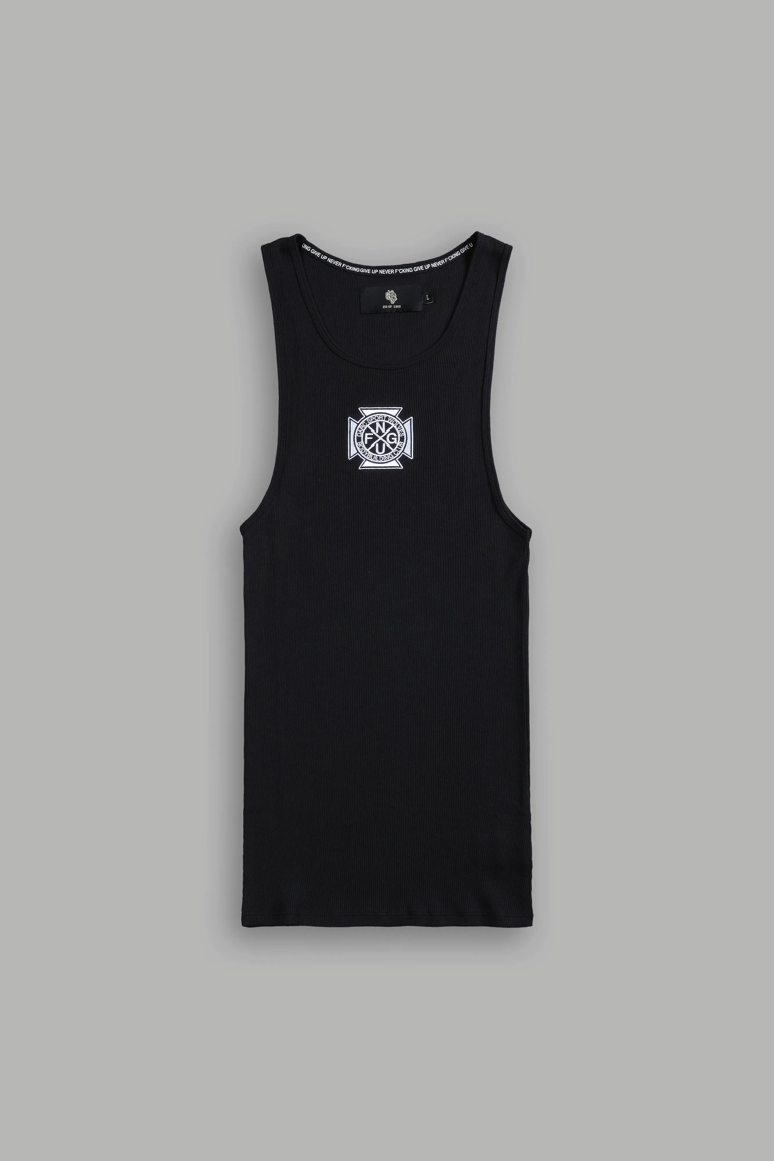 Iron Cross "Ribbed" Tank in Black