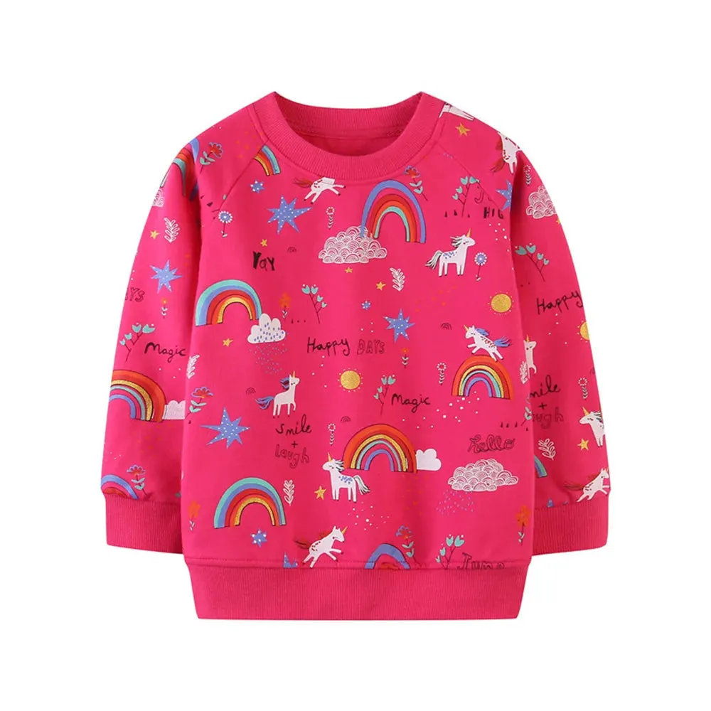 Kids Girls Boys Christmas Theme Print Sweatshirts