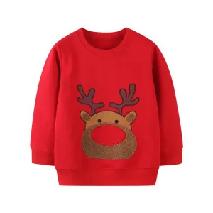 Kids Girls Boys Christmas Theme Print Sweatshirts