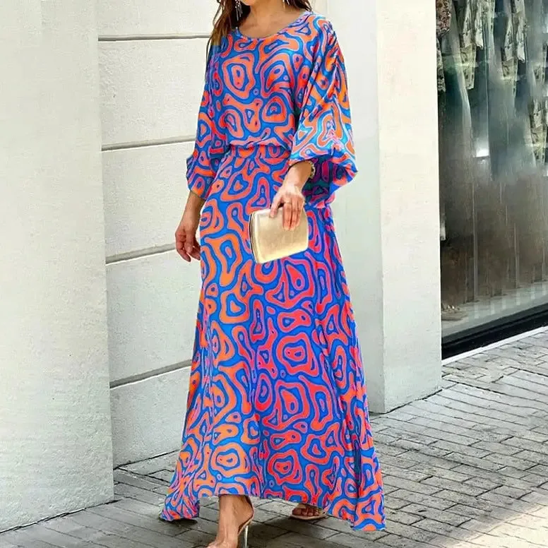 Long Lantern Sleeve Elegant High Dress