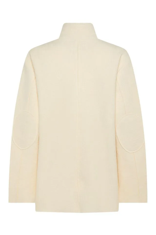 OXFORD off-white Mens Boiled Wool Casual Jacket