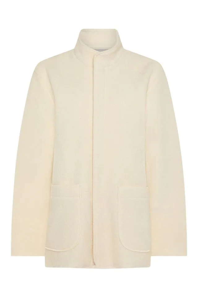 OXFORD off-white Mens Boiled Wool Casual Jacket