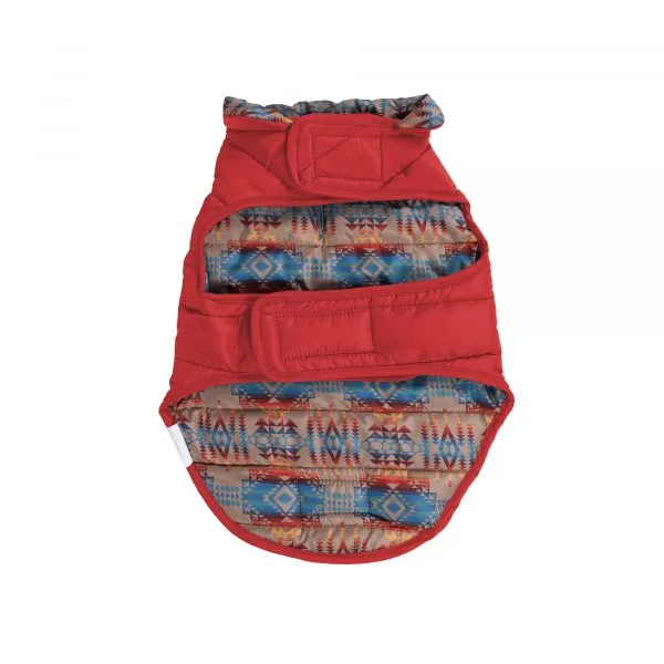 Pendleton Puffer Dog Coat Red