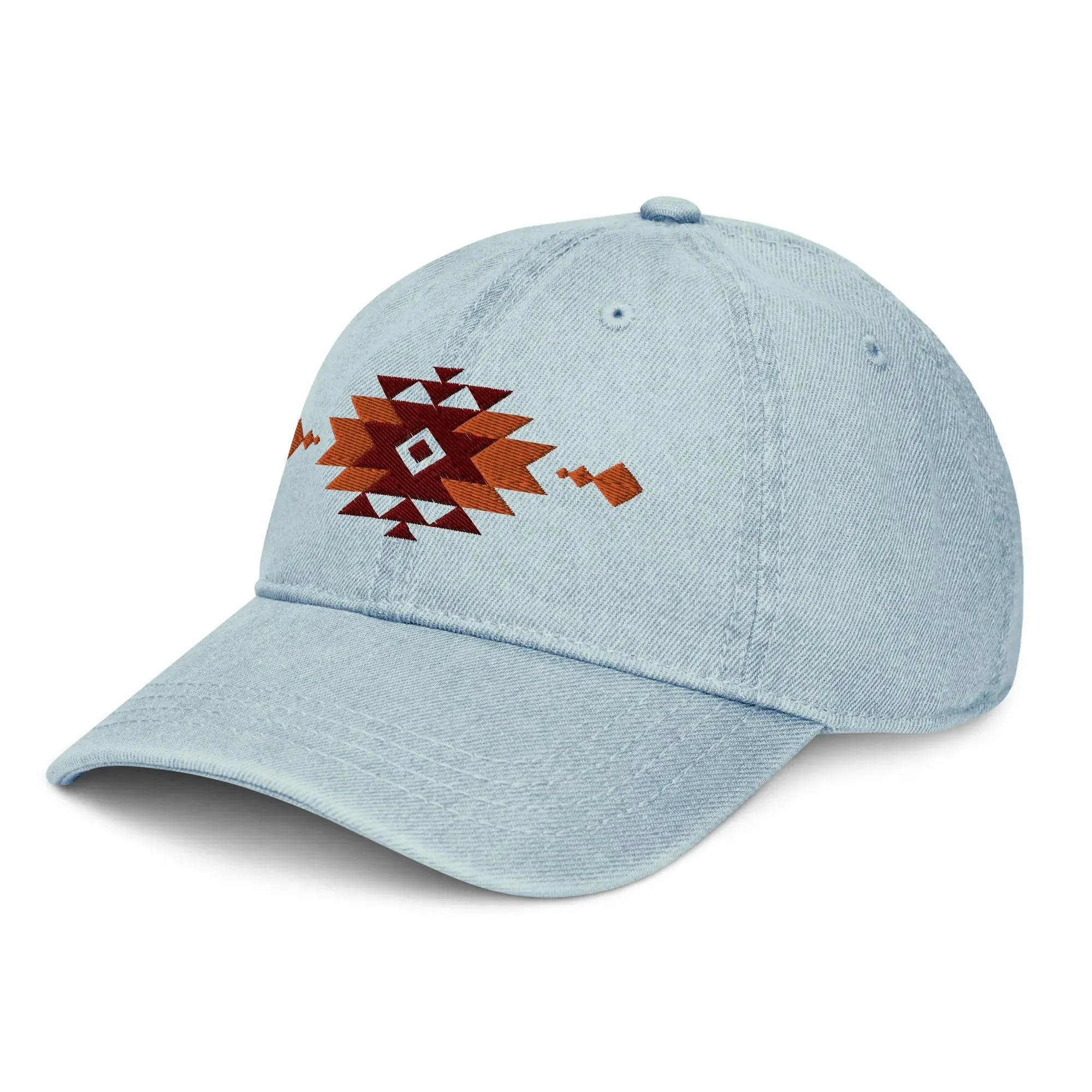 Southwestern Embroidered Denim Dad Hat