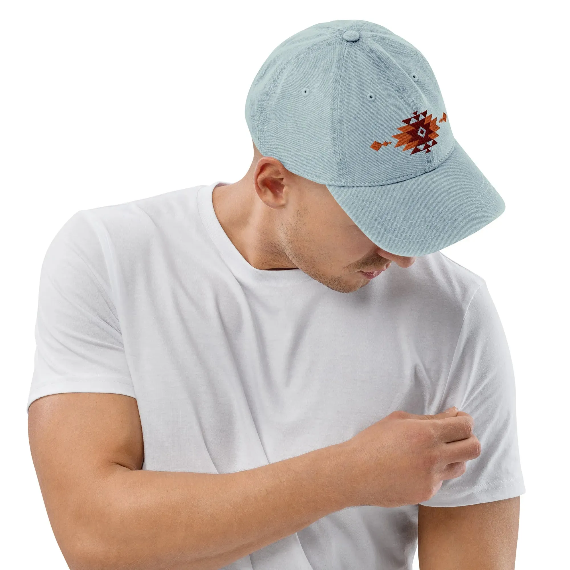 Southwestern Embroidered Denim Dad Hat