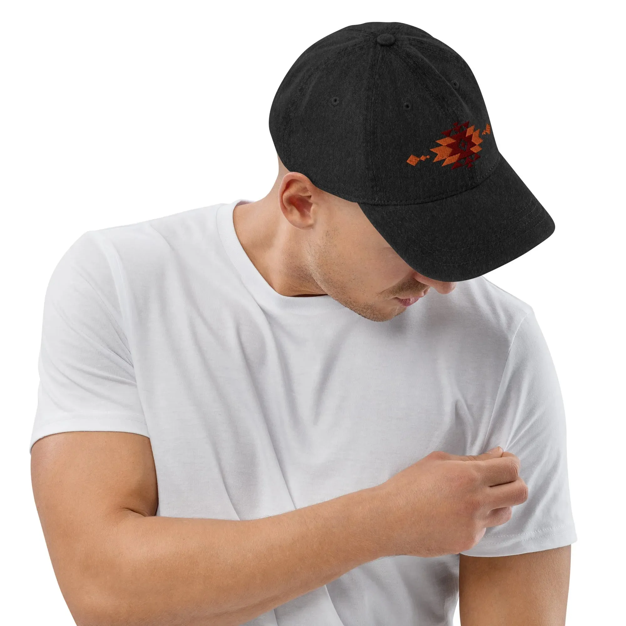 Southwestern Embroidered Denim Dad Hat