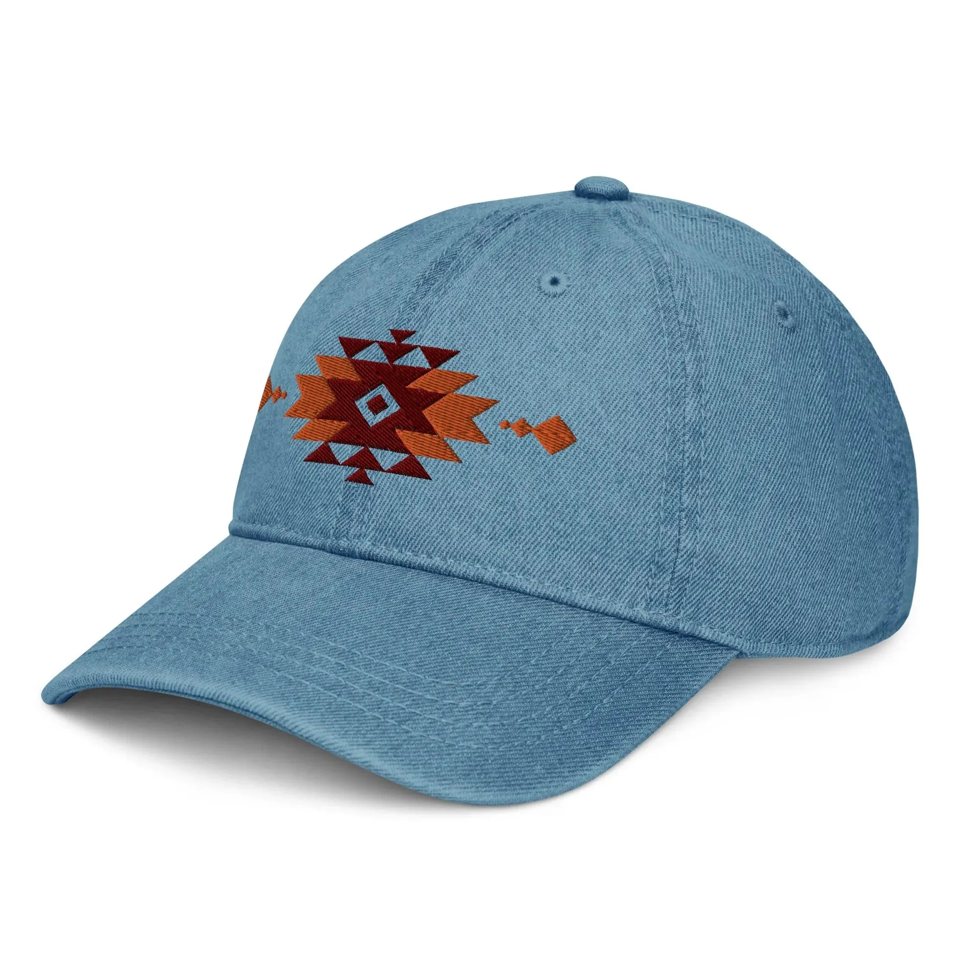 Southwestern Embroidered Denim Dad Hat