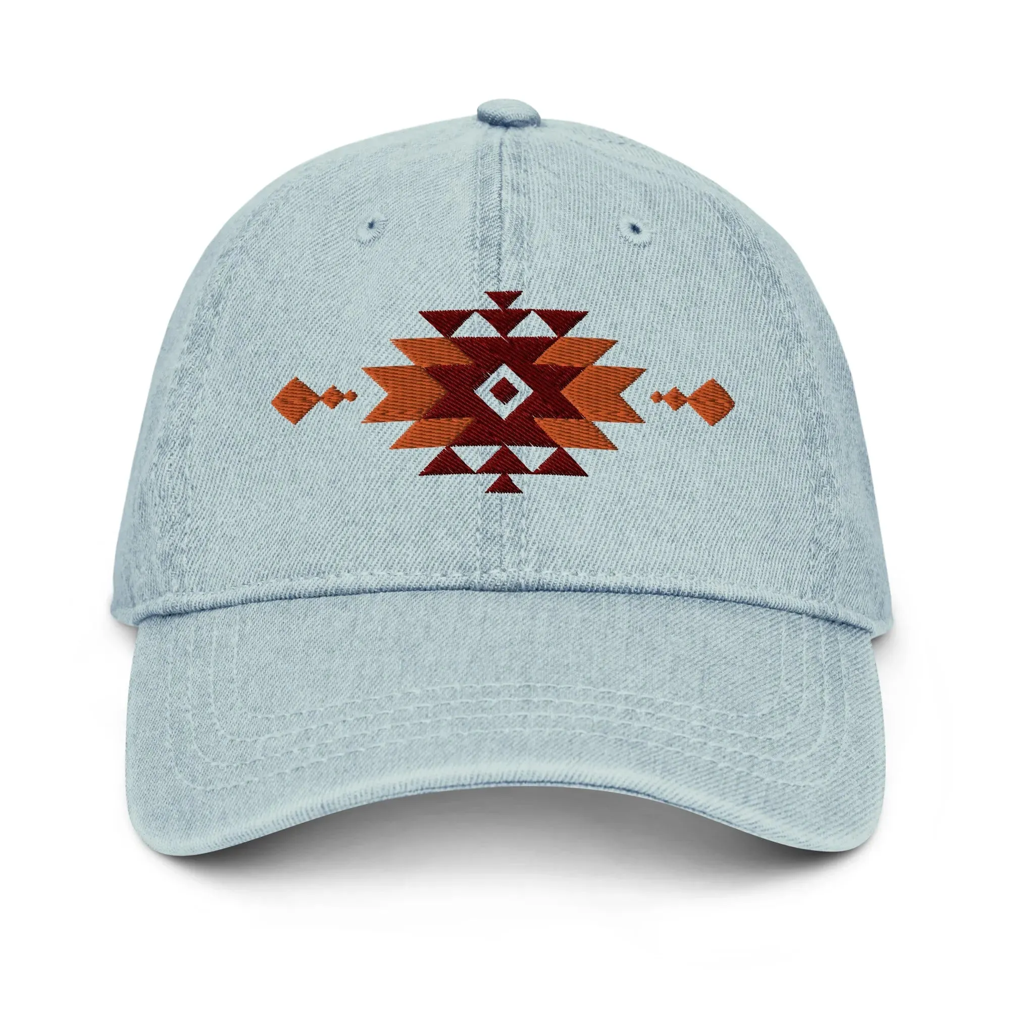 Southwestern Embroidered Denim Dad Hat