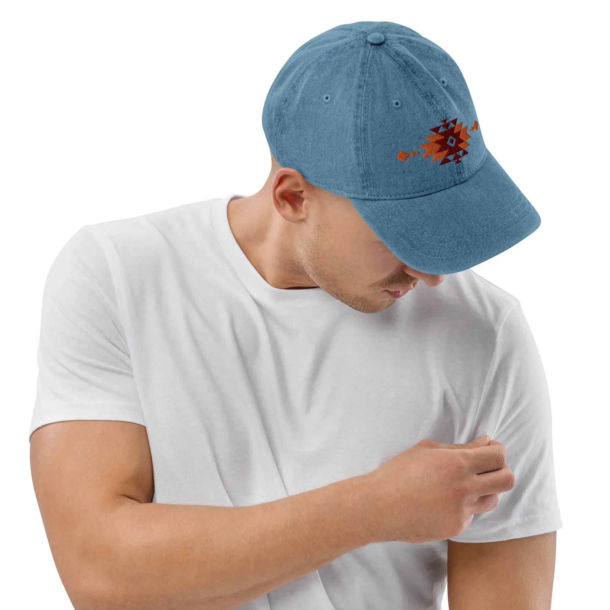 Southwestern Embroidered Denim Dad Hat