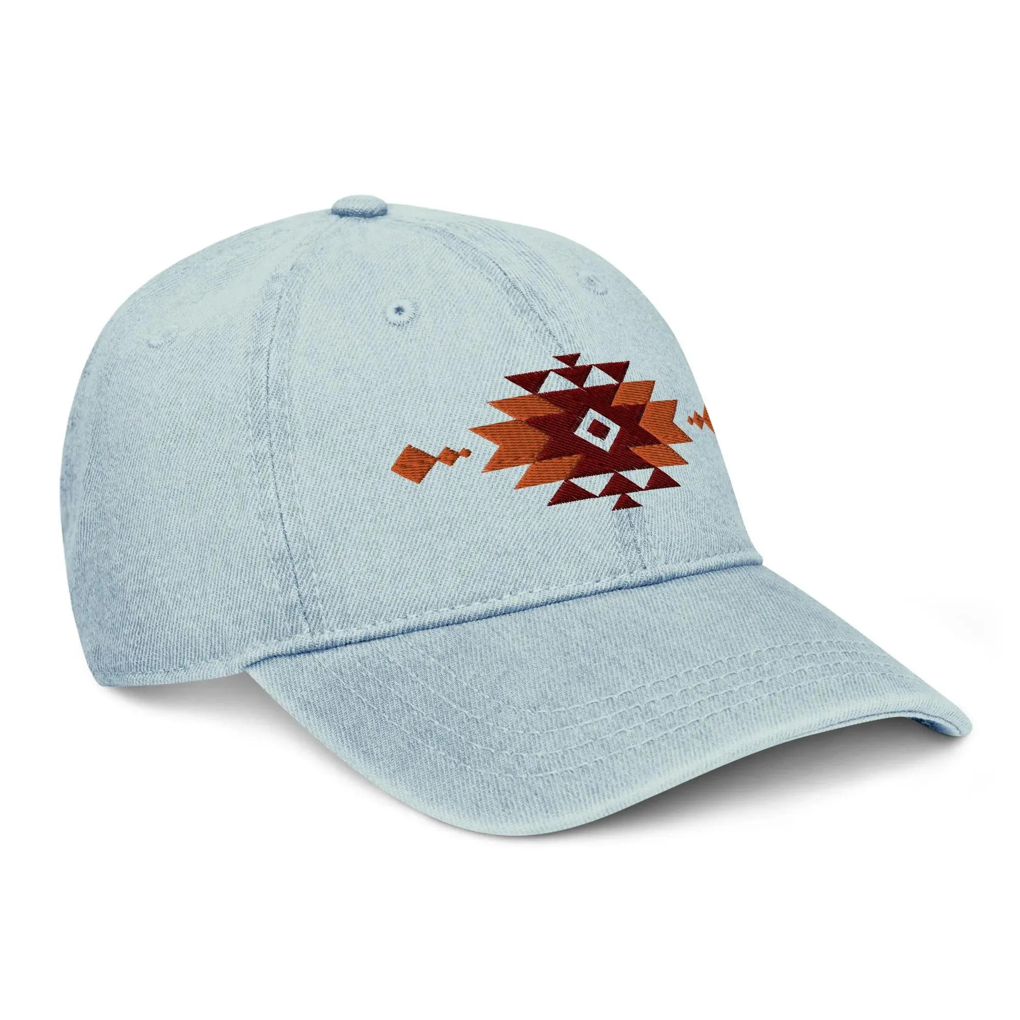 Southwestern Embroidered Denim Dad Hat