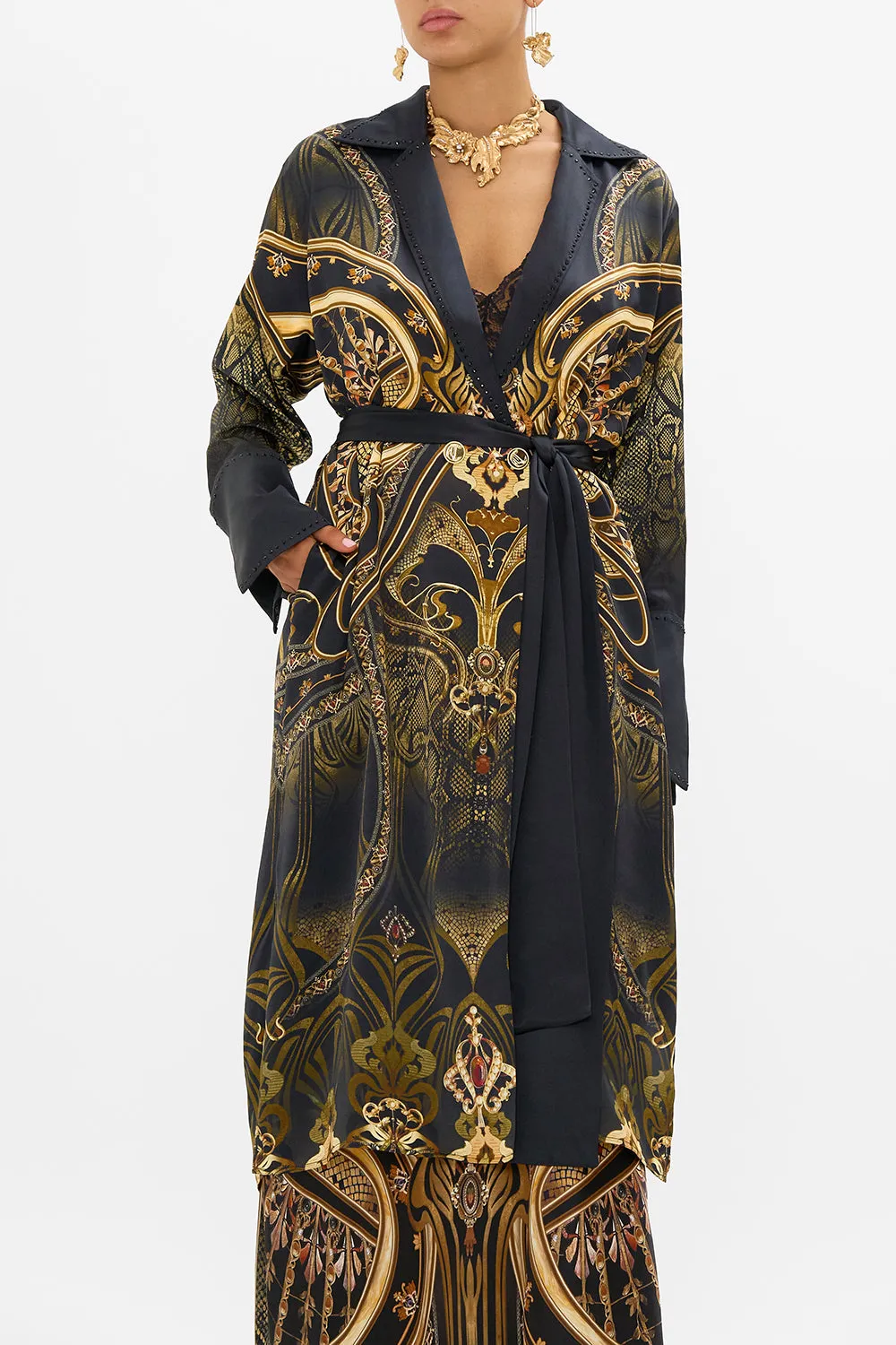 SPLIT CUFF SOFT COAT NOUVEAU NOIR