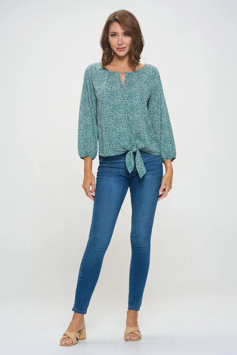 Veronica Tie Front Blouse