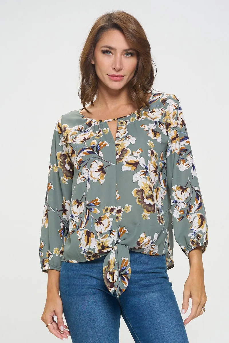 Veronica Tie Front Blouse