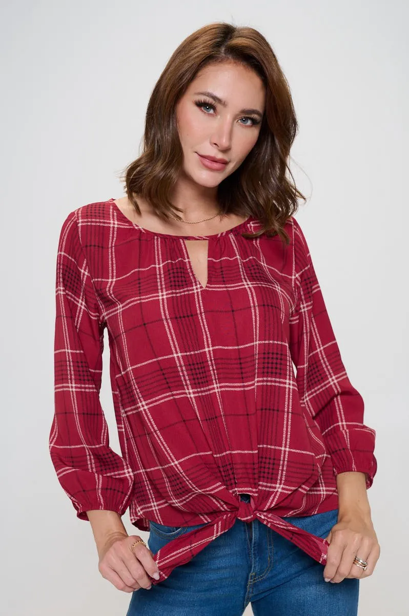 Veronica Tie Front Blouse