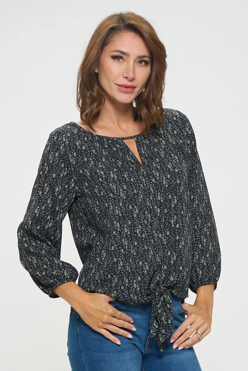 Veronica Tie Front Blouse