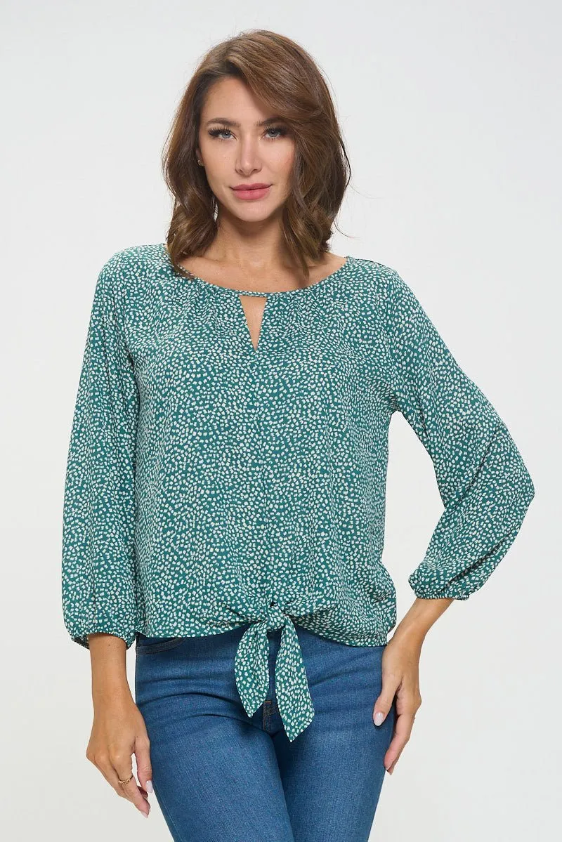 Veronica Tie Front Blouse