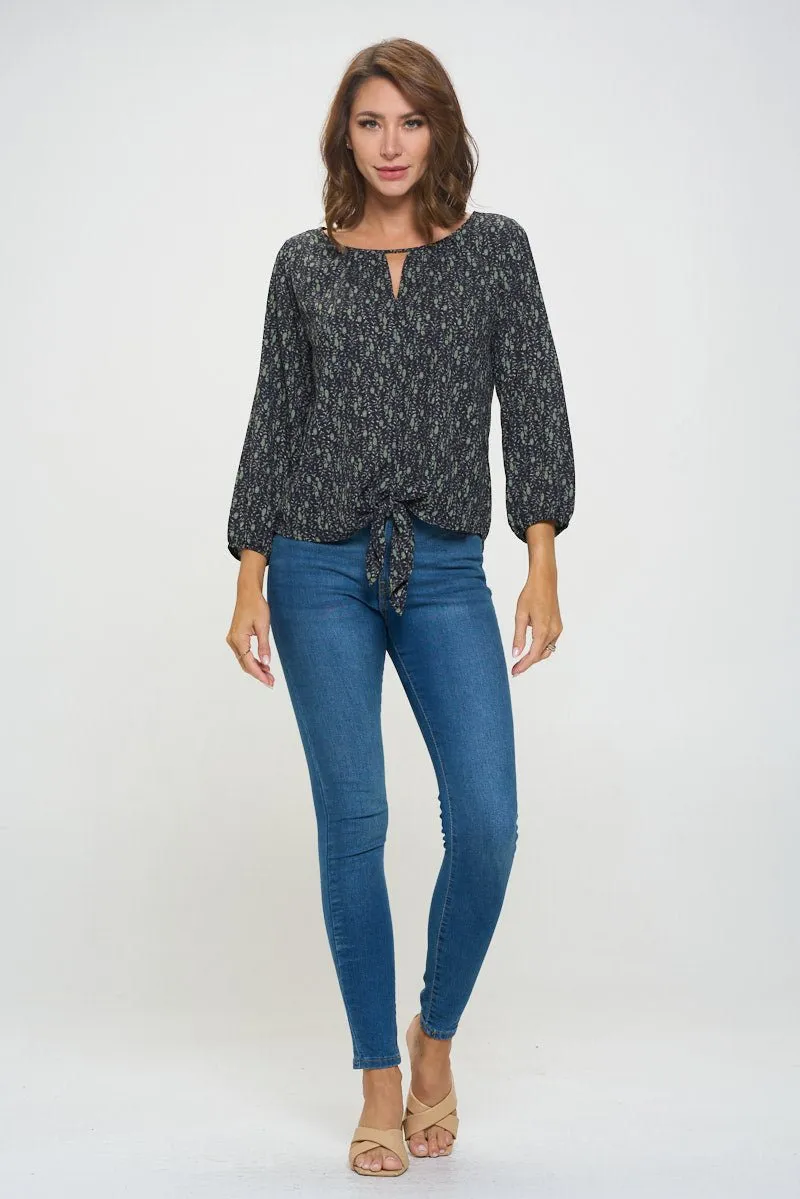 Veronica Tie Front Blouse