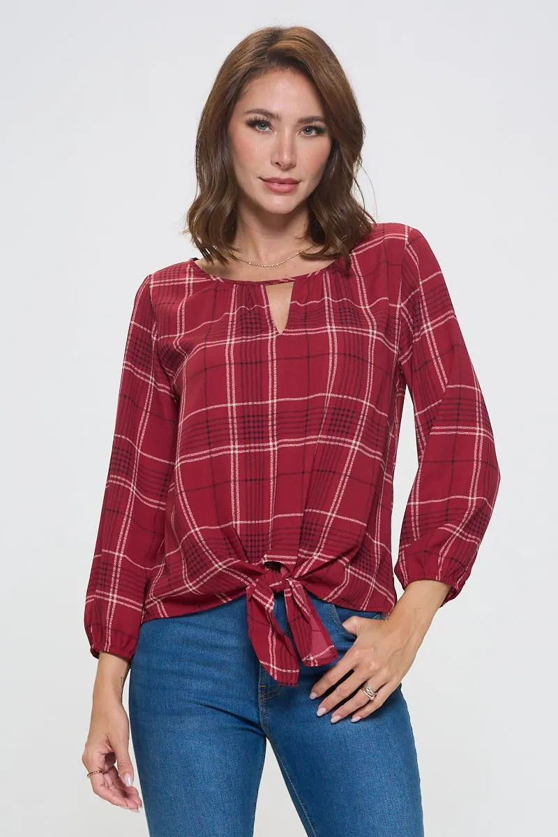 Veronica Tie Front Blouse