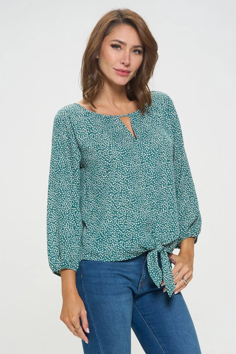 Veronica Tie Front Blouse