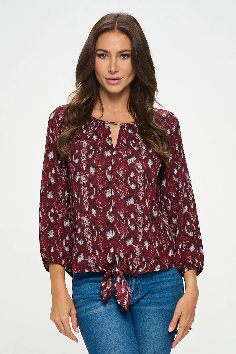Veronica Tie Front Blouse