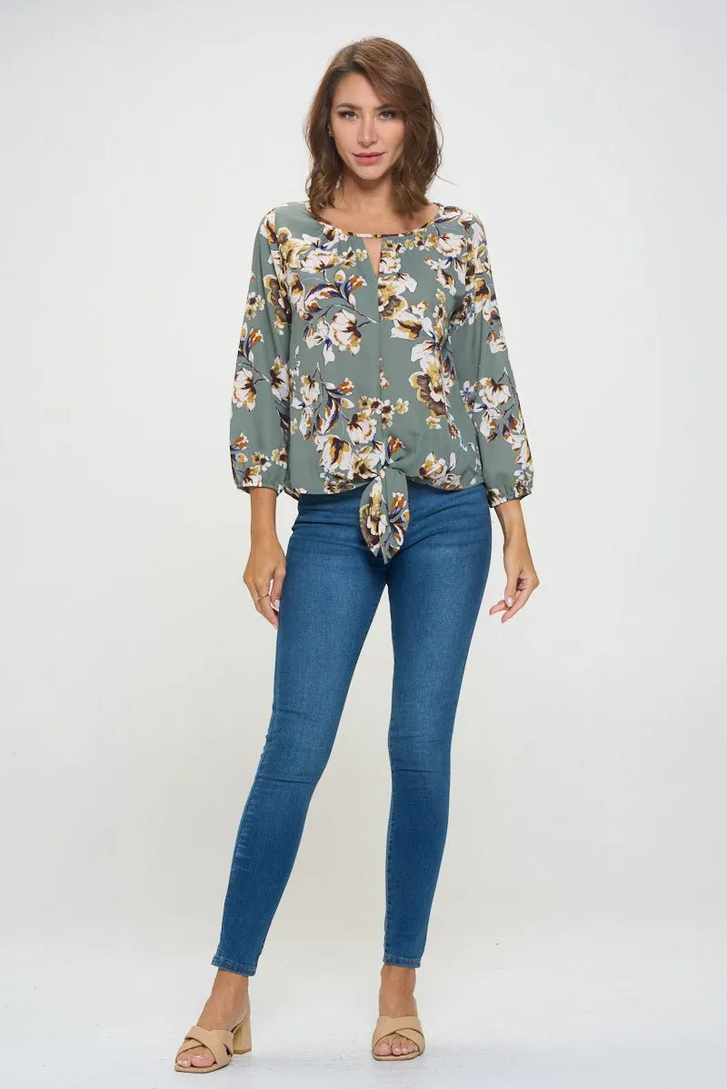 Veronica Tie Front Blouse
