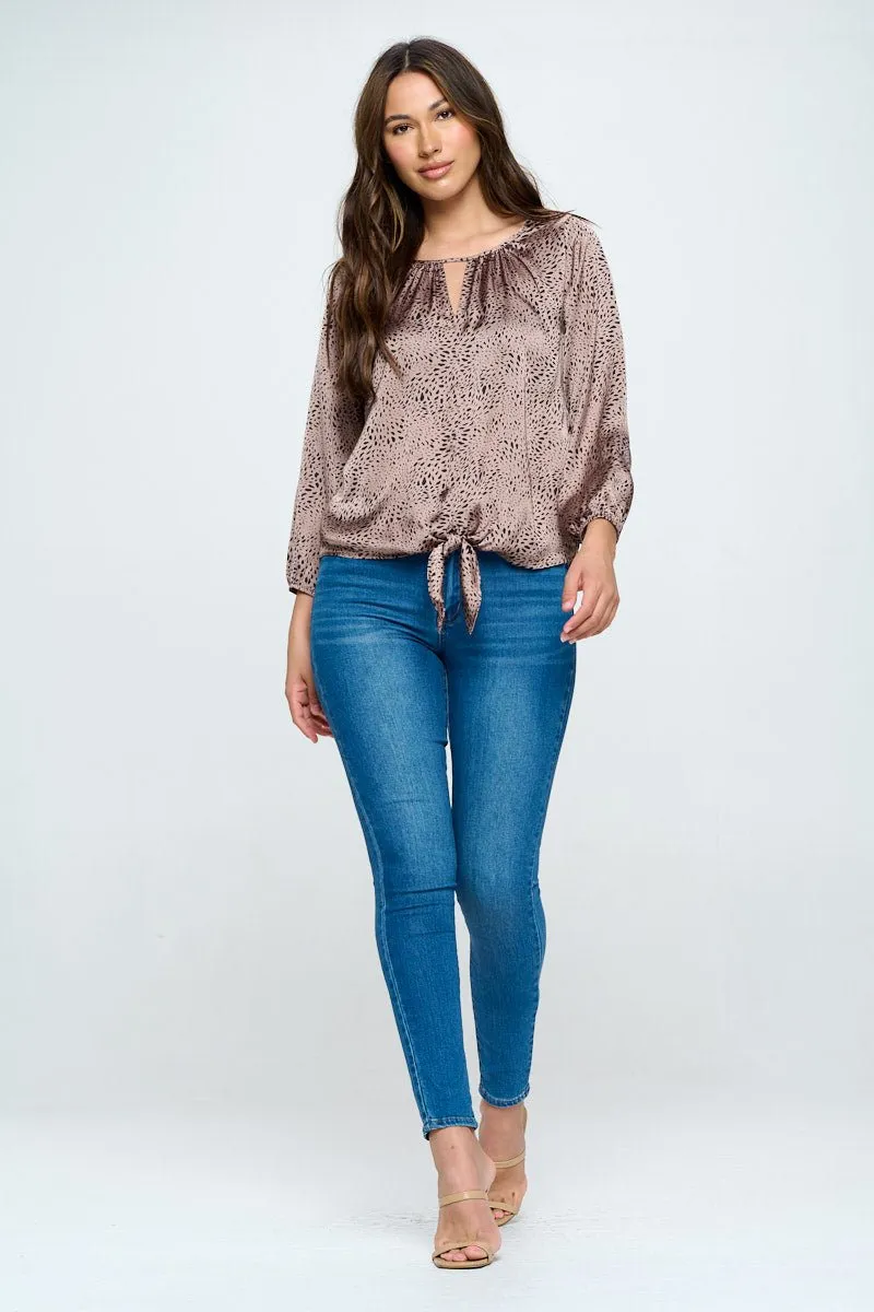 Veronica Tie Front Blouse