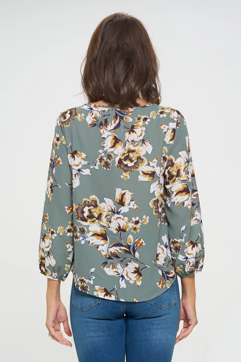 Veronica Tie Front Blouse