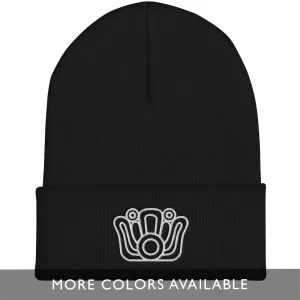 Xochitl (Flower) - Embroidered Cuffed Beanie